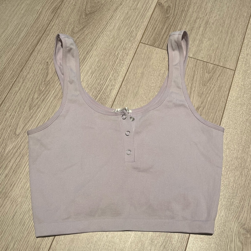 Lavender Ribbed Crop Top